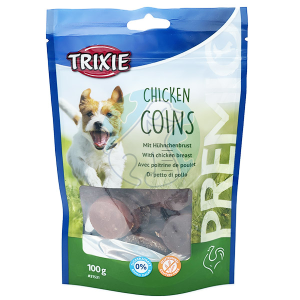 تشویقی سگ 100گرمی Chicken coins Trixie